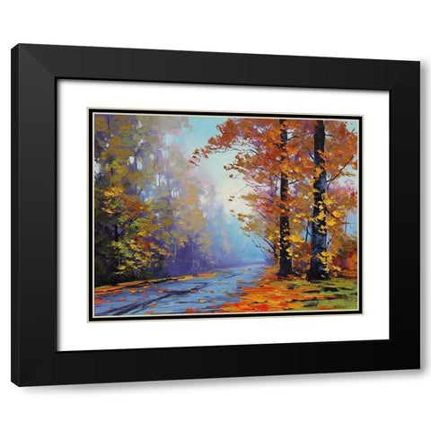 Autumn Arrival Black Modern Wood Framed Art Print with Double Matting by Gercken, Graham