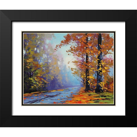 Autumn Arrival Black Modern Wood Framed Art Print with Double Matting by Gercken, Graham