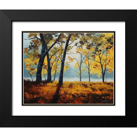Backlight Trees Black Modern Wood Framed Art Print with Double Matting by Gercken, Graham