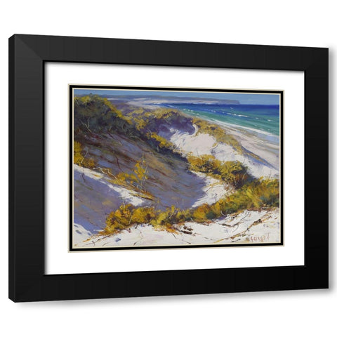 Beach Dunes Black Modern Wood Framed Art Print with Double Matting by Gercken, Graham