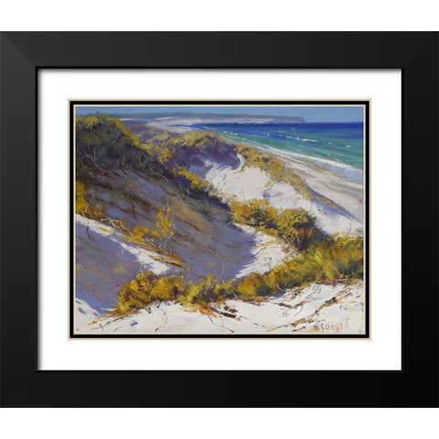 Beach Dunes Black Modern Wood Framed Art Print with Double Matting by Gercken, Graham