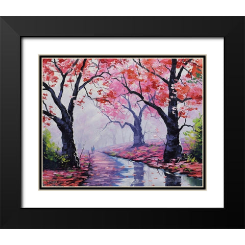 Blossom Tree Reflection Black Modern Wood Framed Art Print with Double Matting by Gercken, Graham