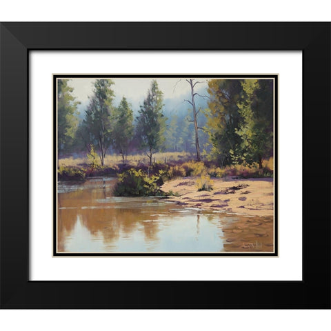 Cox River Reflections Black Modern Wood Framed Art Print with Double Matting by Gercken, Graham