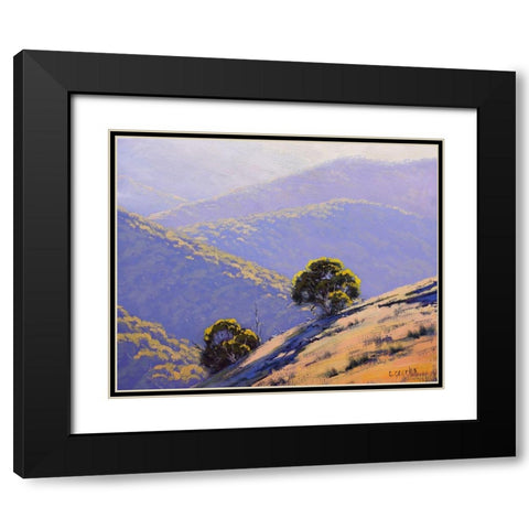 Yellow Tree Black Modern Wood Framed Art Print with Double Matting by Gercken, Graham