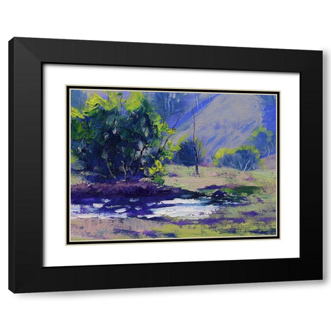 Purple Landscape Black Modern Wood Framed Art Print with Double Matting by Gercken, Graham