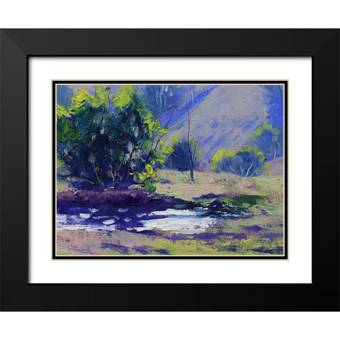 Purple Landscape Black Modern Wood Framed Art Print with Double Matting by Gercken, Graham