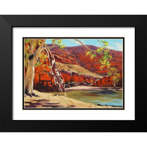 Red Rocks Black Modern Wood Framed Art Print with Double Matting by Gercken, Graham