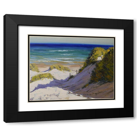 Dune Shadows Black Modern Wood Framed Art Print with Double Matting by Gercken, Graham