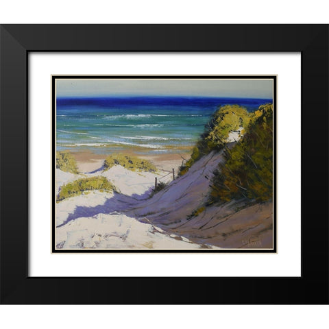 Dune Shadows Black Modern Wood Framed Art Print with Double Matting by Gercken, Graham