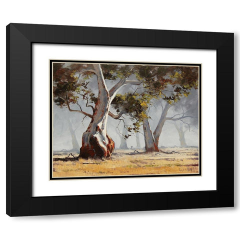 Eucalyptus Trees Black Modern Wood Framed Art Print with Double Matting by Gercken, Graham