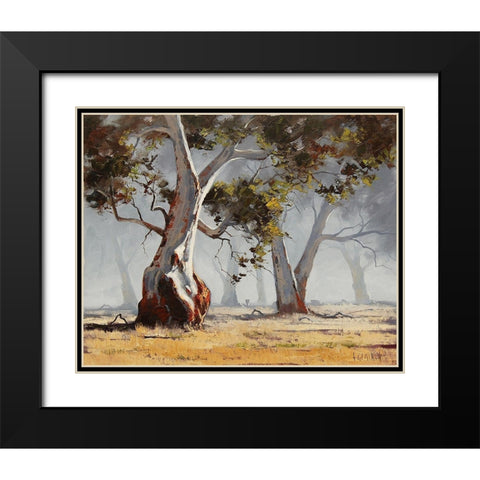 Eucalyptus Trees Black Modern Wood Framed Art Print with Double Matting by Gercken, Graham