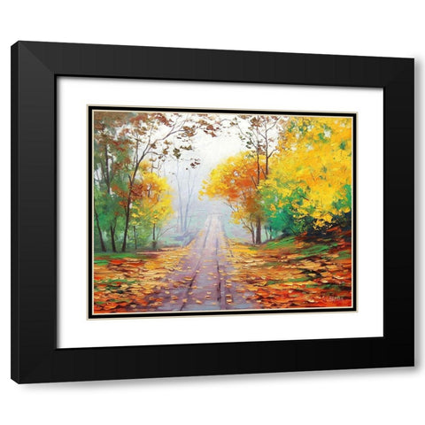 Fall Landscape Black Modern Wood Framed Art Print with Double Matting by Gercken, Graham