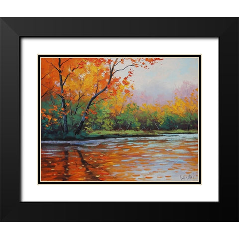 Fall River Black Modern Wood Framed Art Print with Double Matting by Gercken, Graham
