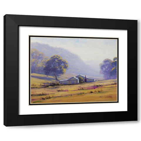 Lithgow Valley Black Modern Wood Framed Art Print with Double Matting by Gercken, Graham
