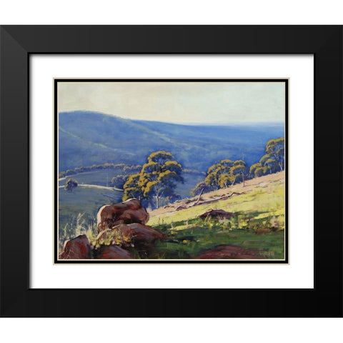 Landscape Oil Painting Black Modern Wood Framed Art Print with Double Matting by Gercken, Graham