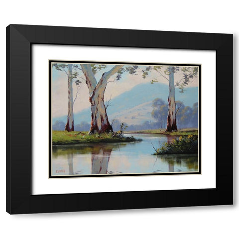 Majestic Gums Black Modern Wood Framed Art Print with Double Matting by Gercken, Graham