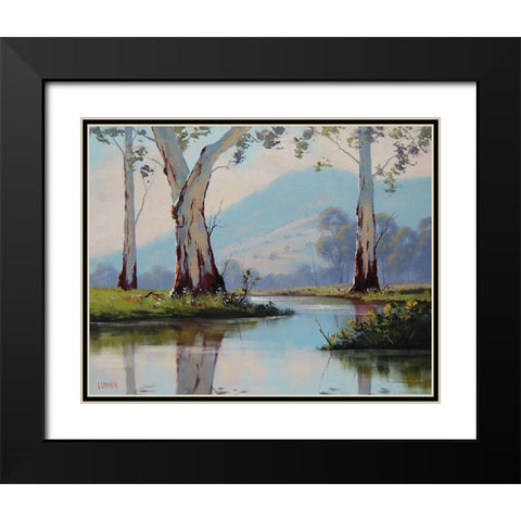 Majestic Gums Black Modern Wood Framed Art Print with Double Matting by Gercken, Graham