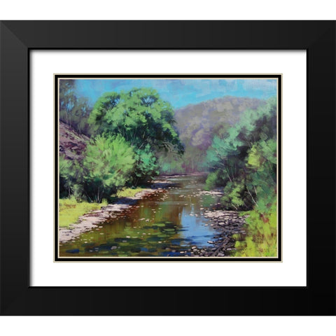 Summer Willows Black Modern Wood Framed Art Print with Double Matting by Gercken, Graham