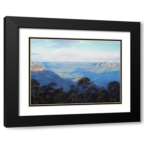 The Jamison Valley Black Modern Wood Framed Art Print with Double Matting by Gercken, Graham