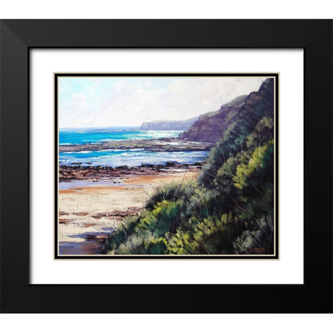Norah Head View Black Modern Wood Framed Art Print with Double Matting by Gercken, Graham