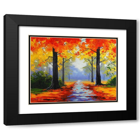 Vivid Autumn Colours Black Modern Wood Framed Art Print with Double Matting by Gercken, Graham