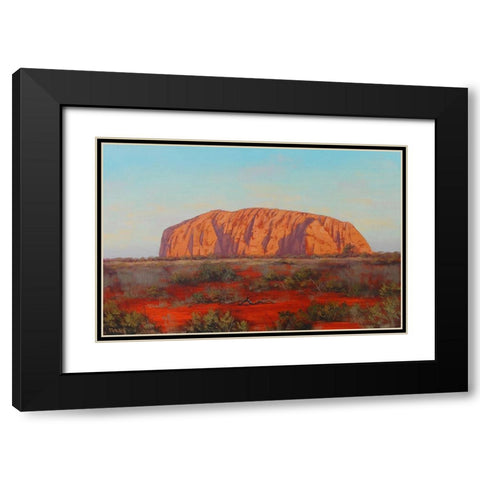 Uluru Colours Central Australia Black Modern Wood Framed Art Print with Double Matting by Gercken, Graham