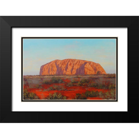 Uluru Colours Central Australia Black Modern Wood Framed Art Print with Double Matting by Gercken, Graham