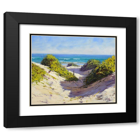 Way to the Beach Black Modern Wood Framed Art Print with Double Matting by Gercken, Graham