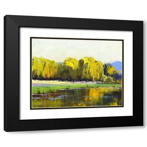 Willows Black Modern Wood Framed Art Print with Double Matting by Gercken, Graham