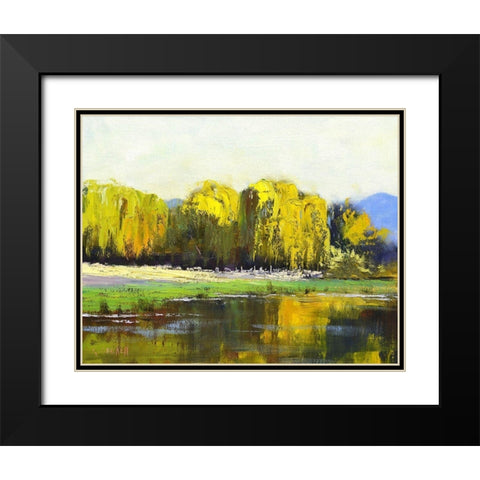 Willows Black Modern Wood Framed Art Print with Double Matting by Gercken, Graham
