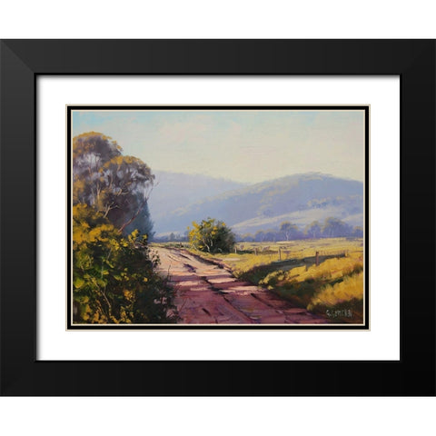 Wicketty War Road Black Modern Wood Framed Art Print with Double Matting by Gercken, Graham