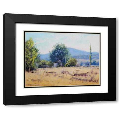 Tumut Farm Australia Black Modern Wood Framed Art Print with Double Matting by Gercken, Graham