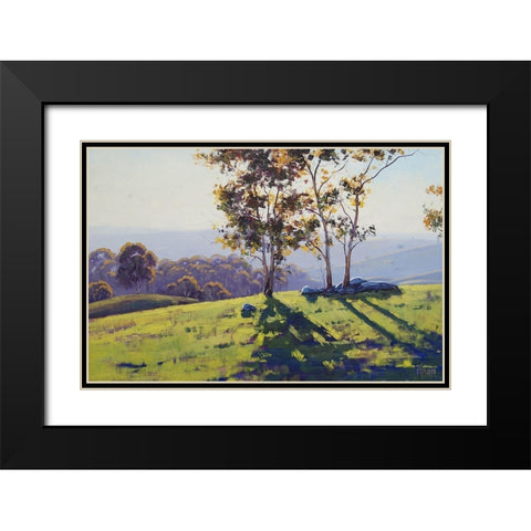 Three Shadows Sodwalls Australia Black Modern Wood Framed Art Print with Double Matting by Gercken, Graham