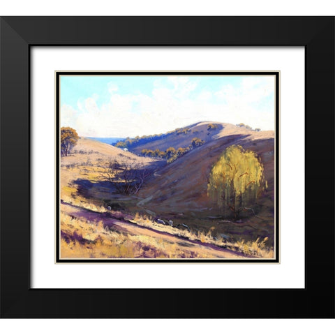 Summer Shadows Kanimbla Black Modern Wood Framed Art Print with Double Matting by Gercken, Graham