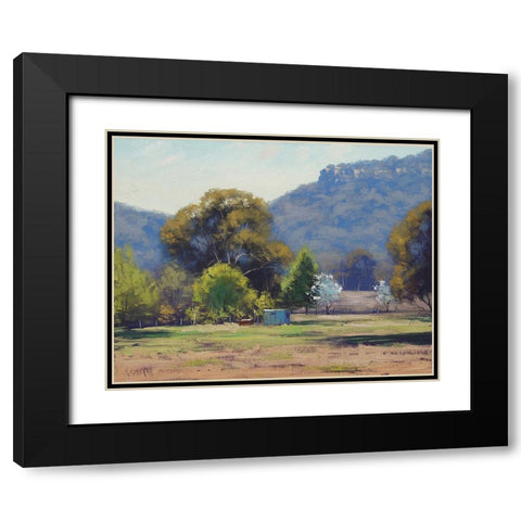 Spring Painting Prints Australia Black Modern Wood Framed Art Print with Double Matting by Gercken, Graham