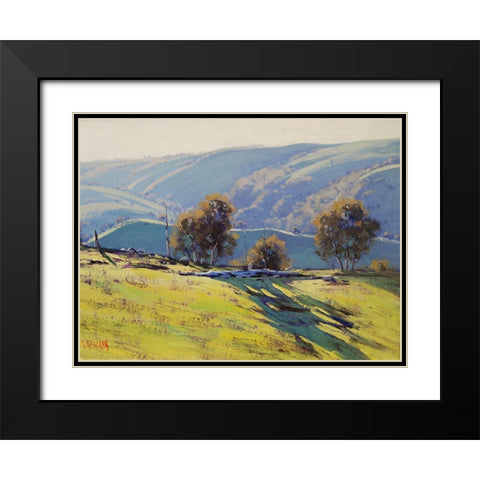 Spring Hills Tarana Australia Black Modern Wood Framed Art Print with Double Matting by Gercken, Graham