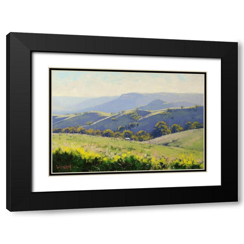 Spring Landscape Kanimbla Australia Black Modern Wood Framed Art Print with Double Matting by Gercken, Graham
