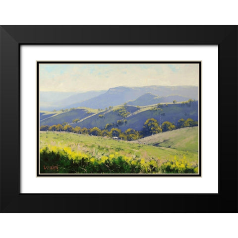 Spring Landscape Kanimbla Australia Black Modern Wood Framed Art Print with Double Matting by Gercken, Graham