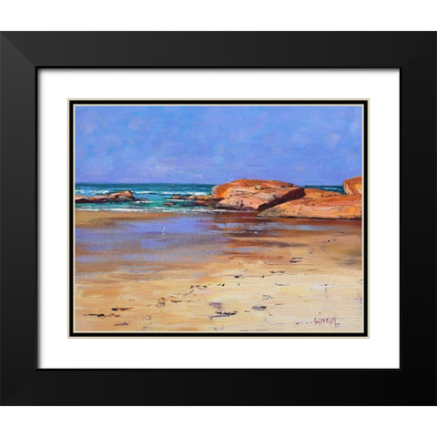 South West Rocks Black Modern Wood Framed Art Print with Double Matting by Gercken, Graham