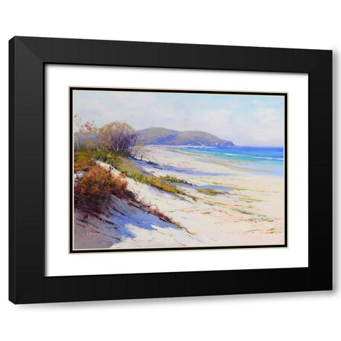 Port Stephans Beach Sands Black Modern Wood Framed Art Print with Double Matting by Gercken, Graham