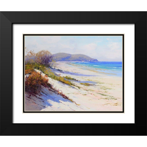 Port Stephans Beach Sands Black Modern Wood Framed Art Print with Double Matting by Gercken, Graham