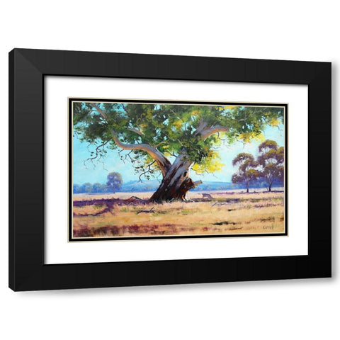 Red Gum Painting Black Modern Wood Framed Art Print with Double Matting by Gercken, Graham