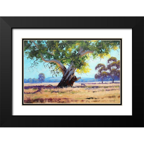 Red Gum Painting Black Modern Wood Framed Art Print with Double Matting by Gercken, Graham