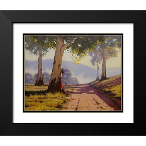 Road Throught The Valley Black Modern Wood Framed Art Print with Double Matting by Gercken, Graham