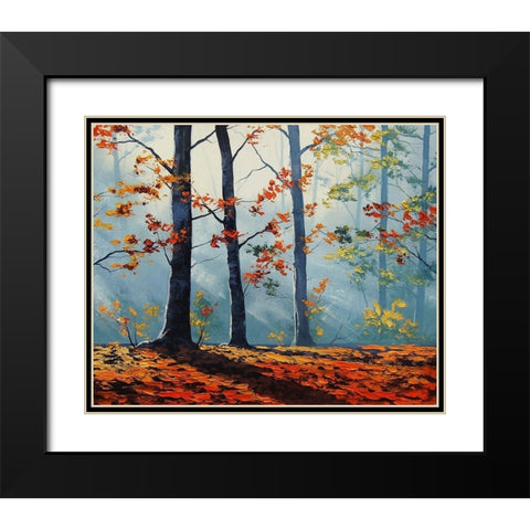Rustic Autumn Colours Black Modern Wood Framed Art Print with Double Matting by Gercken, Graham
