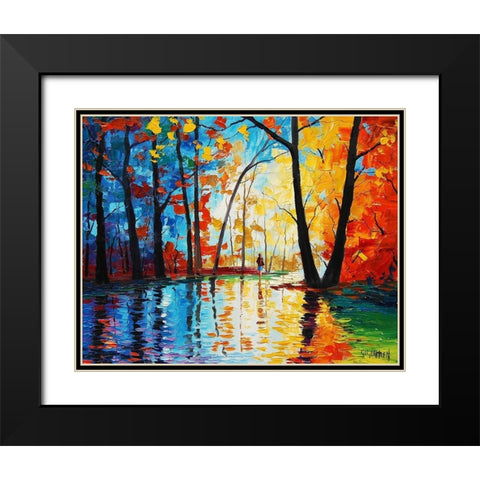 Rainy Day Black Modern Wood Framed Art Print with Double Matting by Gercken, Graham