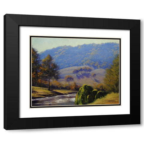 Morning Light Coxs River Black Modern Wood Framed Art Print with Double Matting by Gercken, Graham