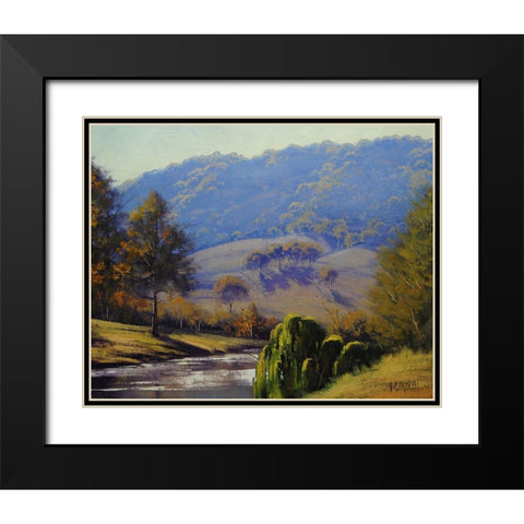 Morning Light Coxs River Black Modern Wood Framed Art Print with Double Matting by Gercken, Graham
