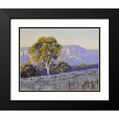 Mountain Gum Trees Black Modern Wood Framed Art Print with Double Matting by Gercken, Graham