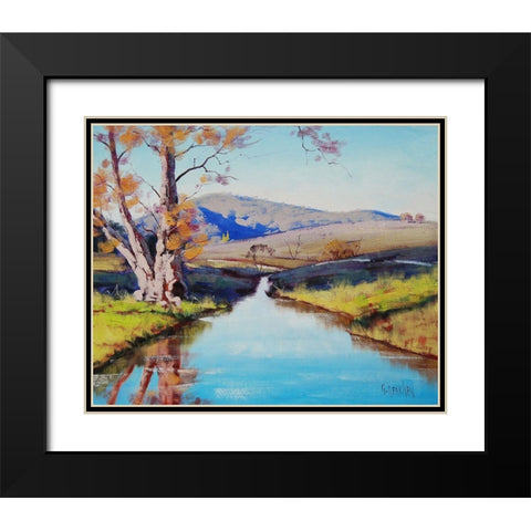 Fish River Tarana Black Modern Wood Framed Art Print with Double Matting by Gercken, Graham